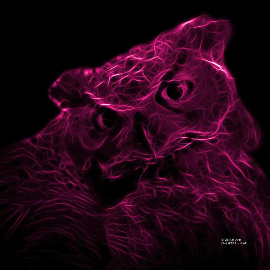 Magenta Owl 4229 - F M Digital Art by James Ahn