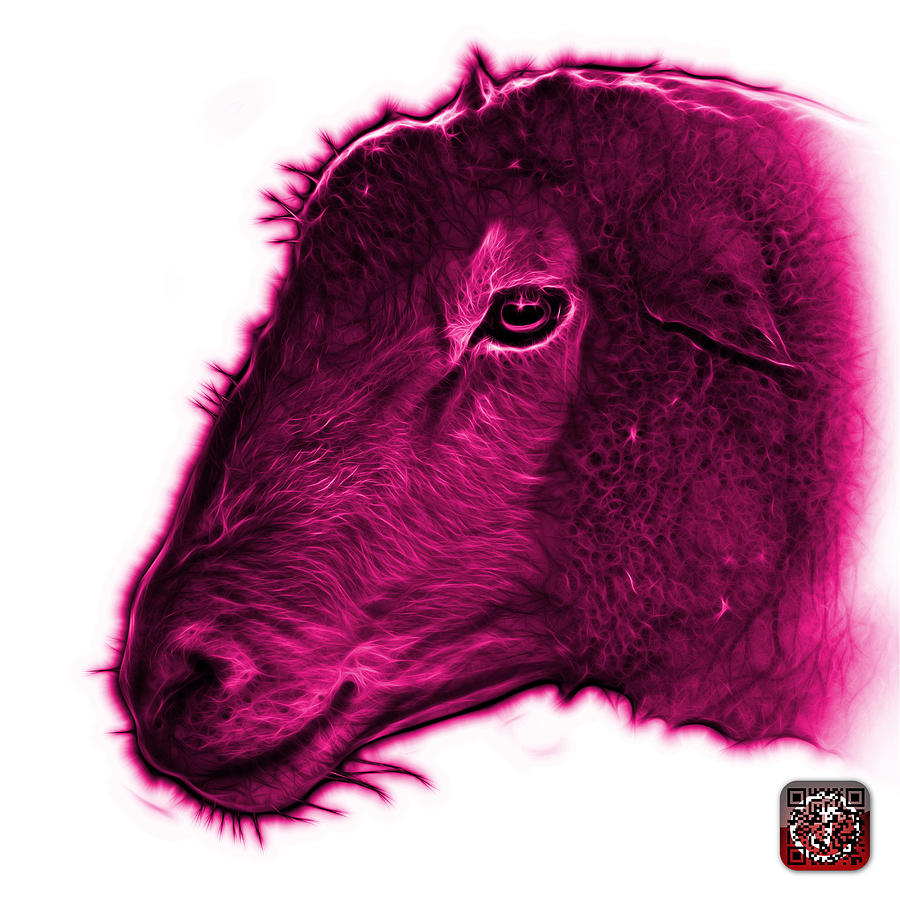 Magenta Polled Dorset Sheep - 1643 FS Digital Art by James Ahn