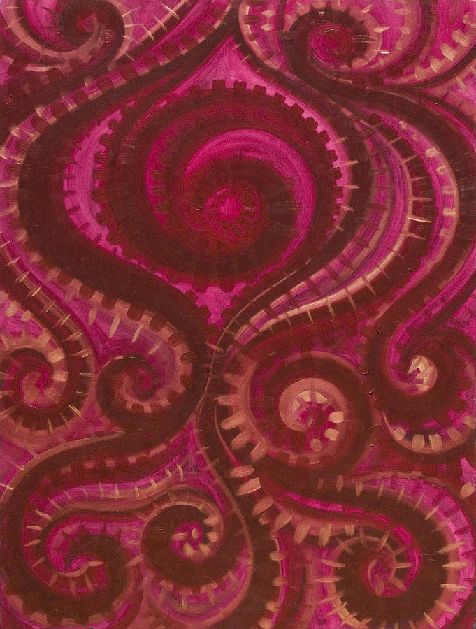 Magenta Swirl Painting by Christine Galas - Fine Art America