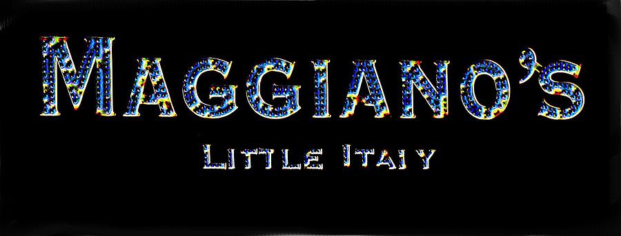 Las Vegas Digital Art - Maggianos Little Italy Sign by Natalie Ortiz