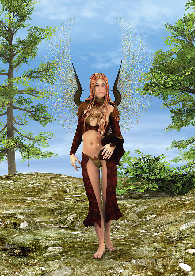 Fairy Digital Art - Magic Fairy by Design Windmill
