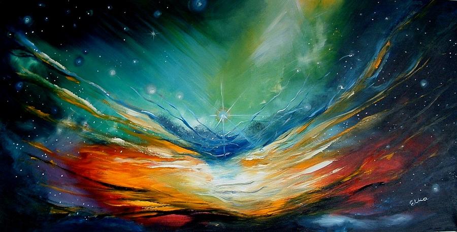 Space Painting - Magic Galaxy - Infinity II  - Nebula  by Elizabeth Kawala