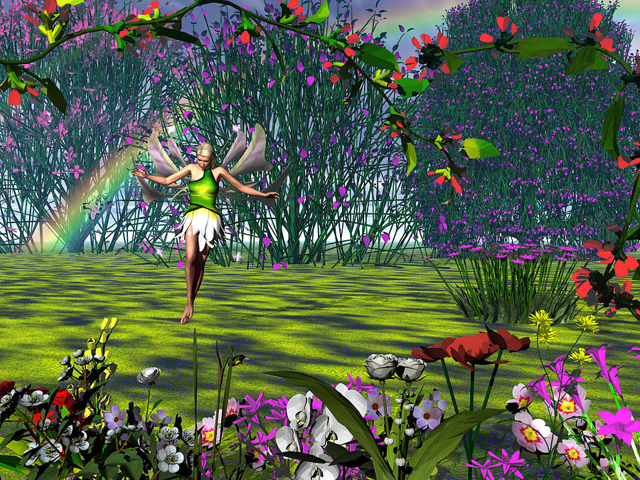 Fantasy Digital Art - Magic Garden by Michele Wilson