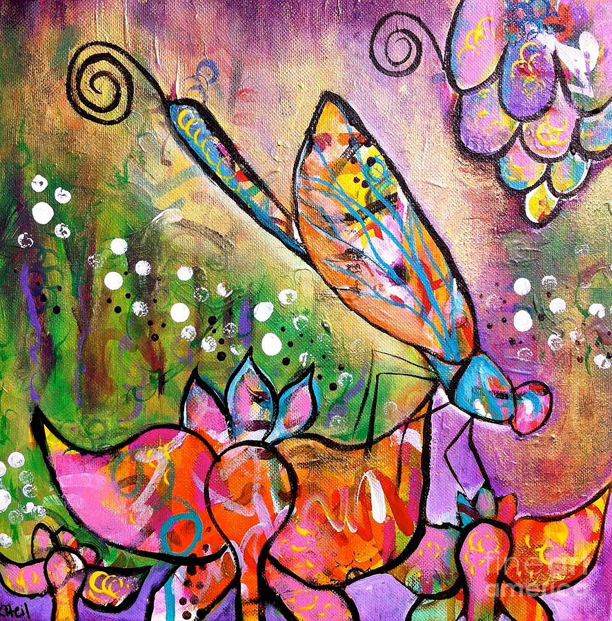Magic in the Garden Painting by Kim Heil