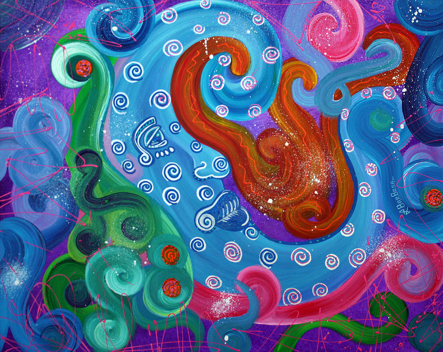 Moon Painting - Magic Moon by Laura Barbosa Moon Painting - Magic Moon by Laura Barbosa