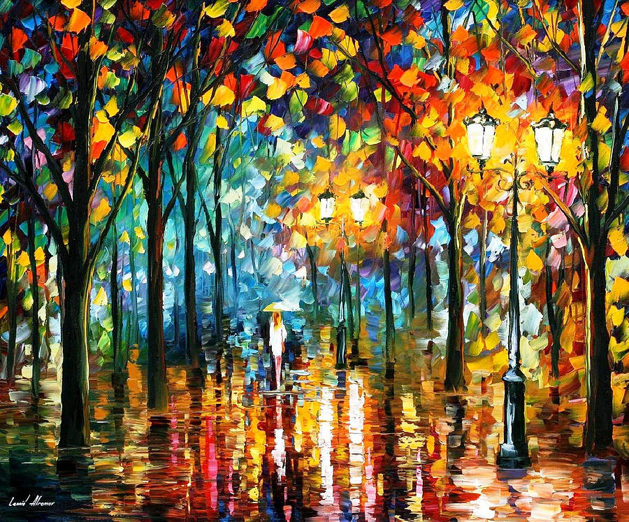 Magic Park - PALETTE KNIFE Oil Painting On Canvas By Leonid Afremov ...