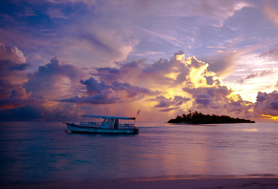 Magic Sky. Maldivian Island Photograph by Jenny Rainbow