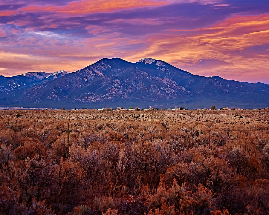 Magic Taos sunset Photograph by Charles Muhle