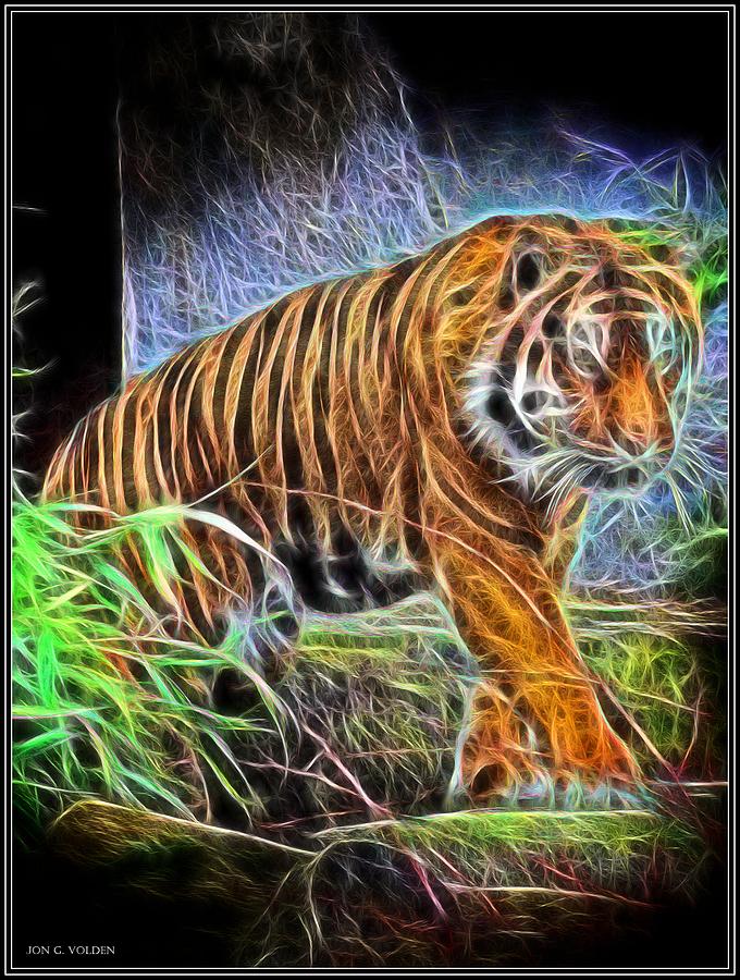 Magic Tiger Painting by Jon Volden