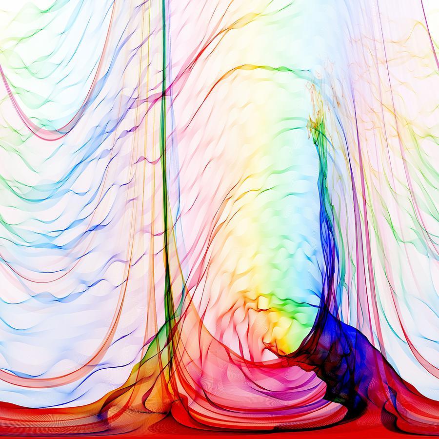 Abstract Digital Art - Magic towels dance by Mario Telebo