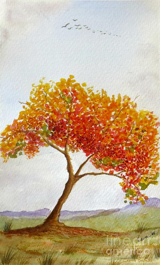 Bird Painting - Lone Tree by Leanne Seymour