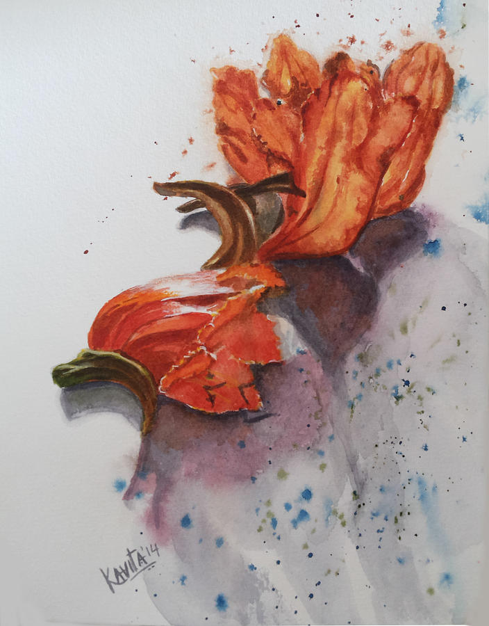 Flower Painting - Magical Blooms by Kavita Vardhan