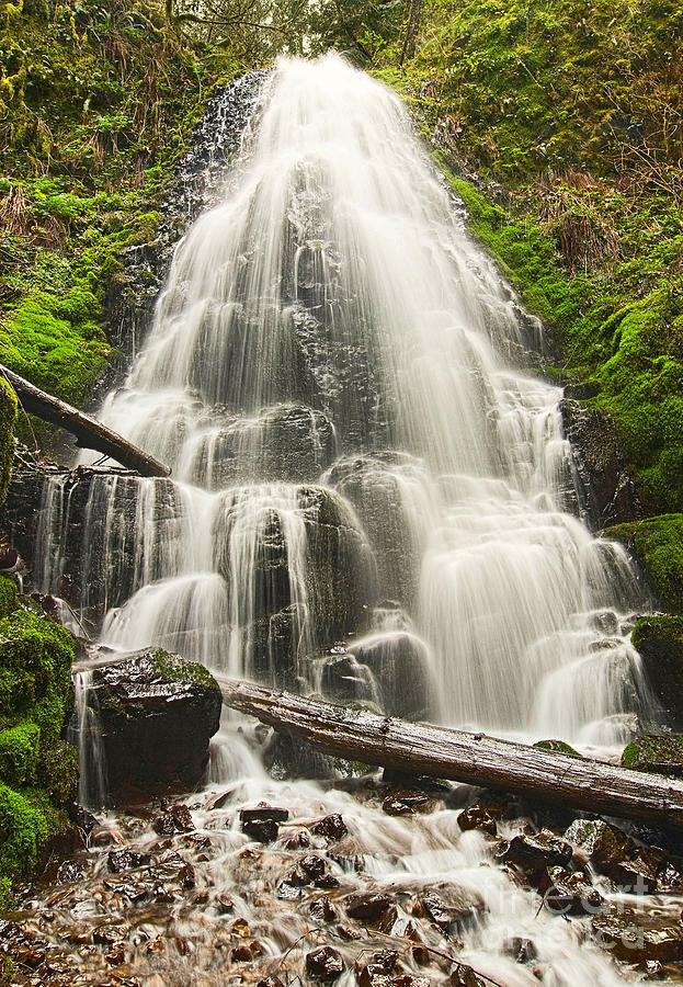 Magical Falls Fairy Falls In The Columbia River Gorge Area Of Oregon