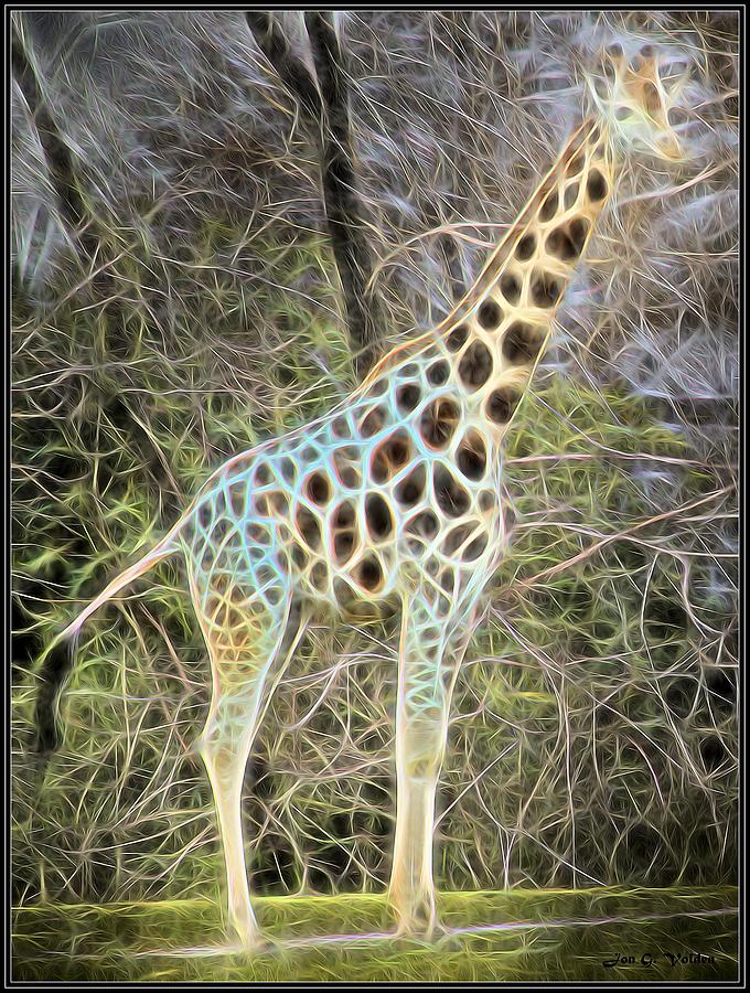 Magical Giraffe Painting by Jon Volden