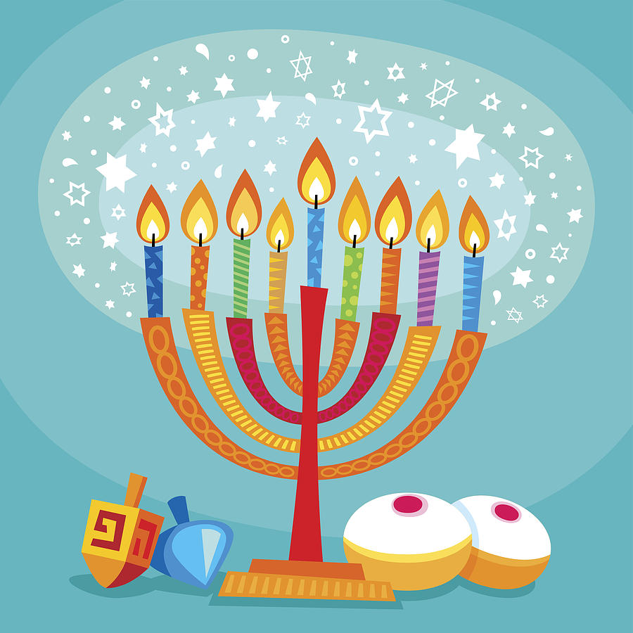 Magical Hanukkah Drawing by Mementoil