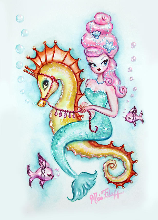 cute mermaid painting