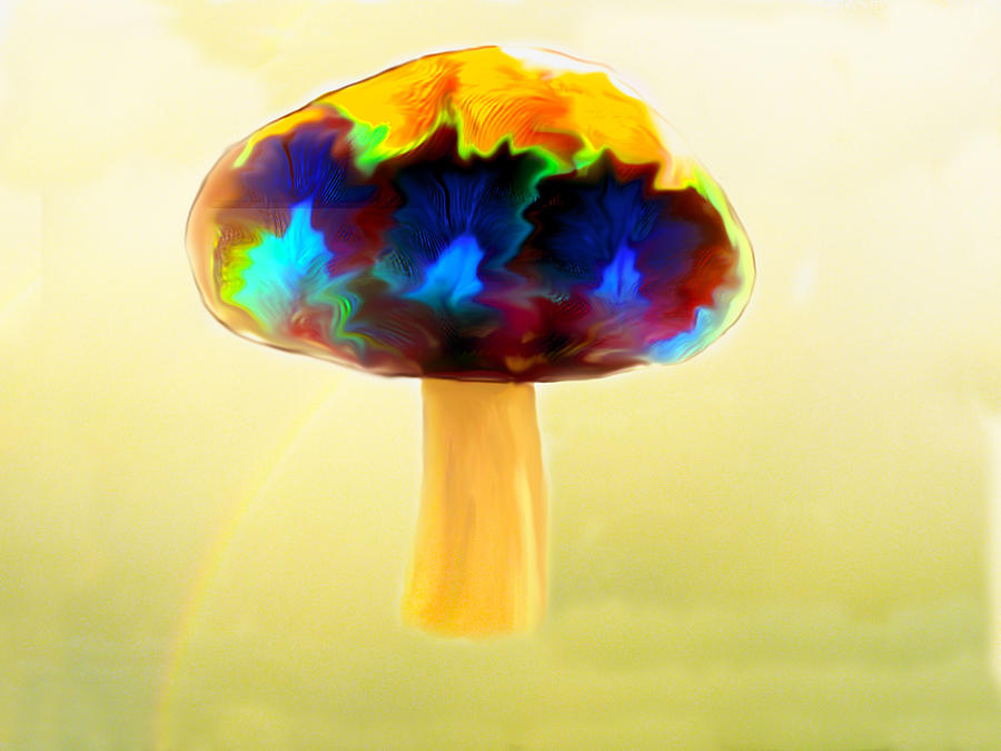Mushroom Painting - Magical Mushroom by Moya Moon