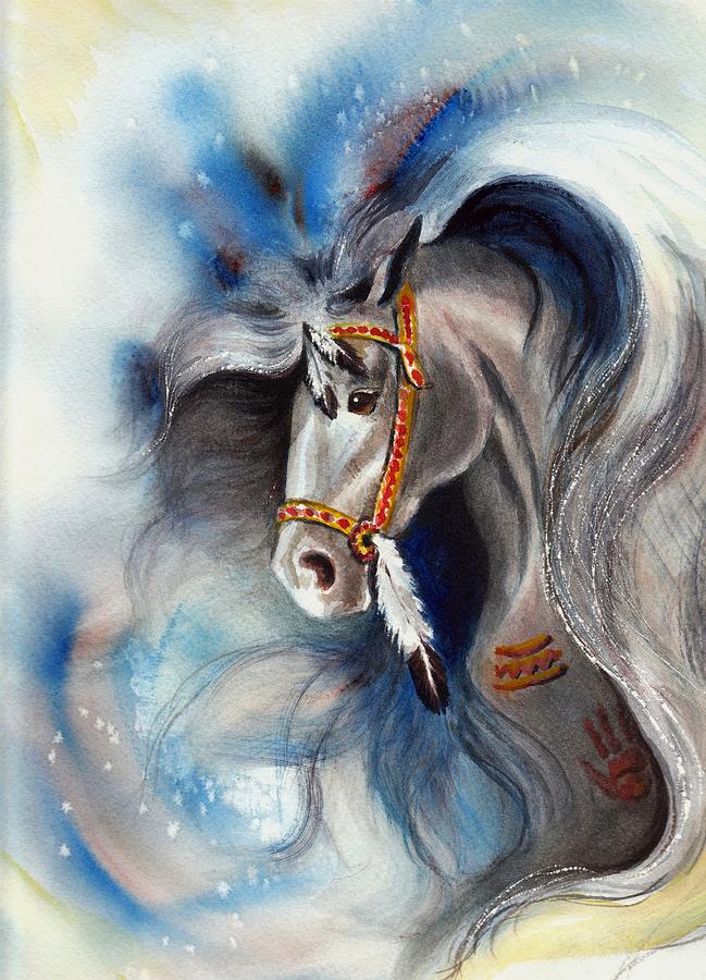 Magical Painted Horse Painting by Irma Mason
