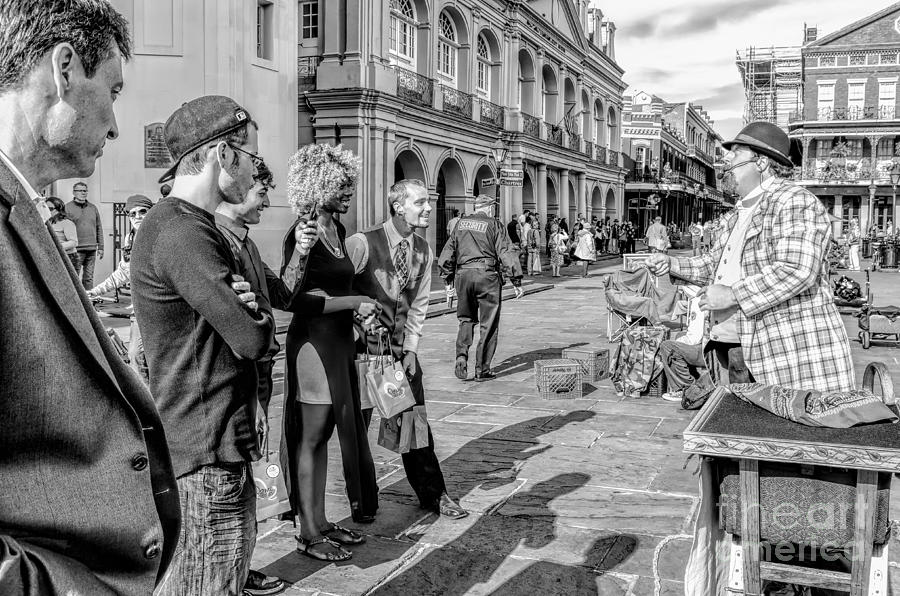 Architecture Photograph - Magician in Jackson Square NOLA by Kathleen K Parker