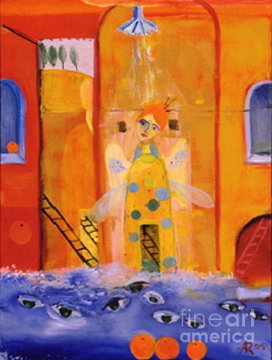 Beauty Painting - Magician in the shower by Alexandra Rozenman