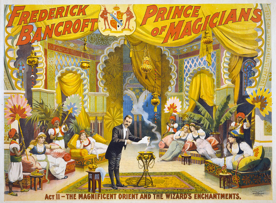 Magician Poster, C1895 Painting by Granger
