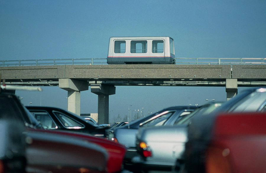 Maglev Railcar On Section Of Elevated Track Photograph by Martin Bond/science Photo Library.
