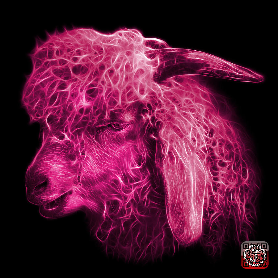 Magneta Angora Goat - 0073 F Digital Art by James Ahn