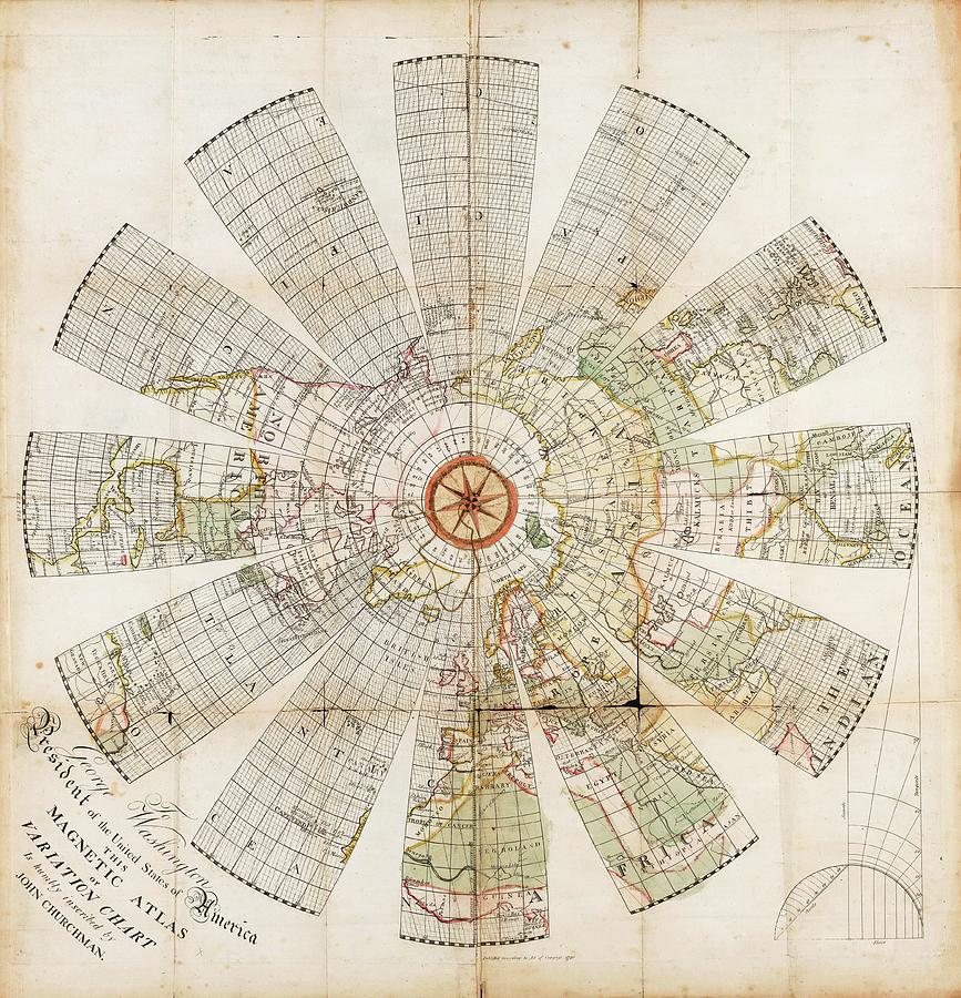 Magnetic Atlas Of Northern Hemisphere Photograph by Library Of Congress/science Photo Library