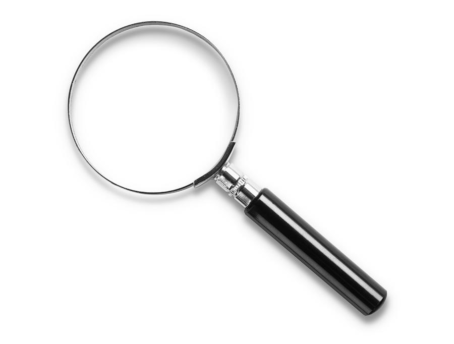 Magnifying Glass On White Background With Clipping Path Photograph by AnthiaCumming