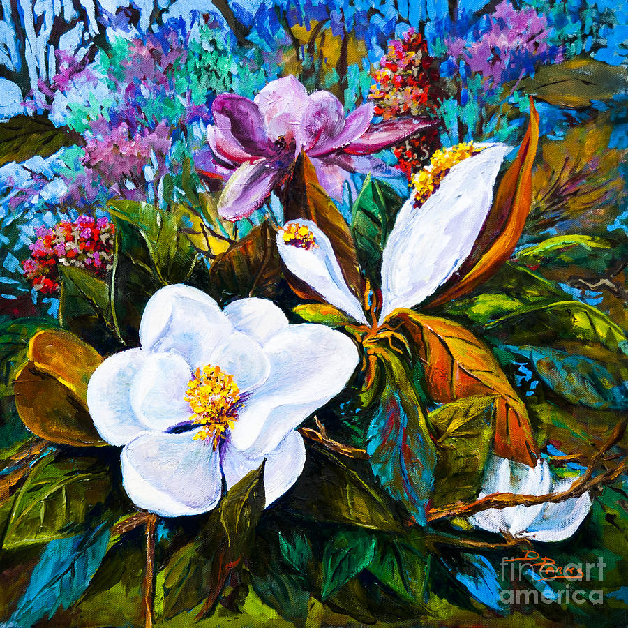 Magnolia Blooms Painting by Dianne Parks