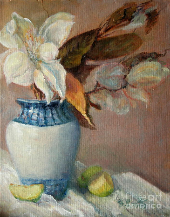 Magnolia Movie Painting - Magnolia blossoms by B Rossitto
