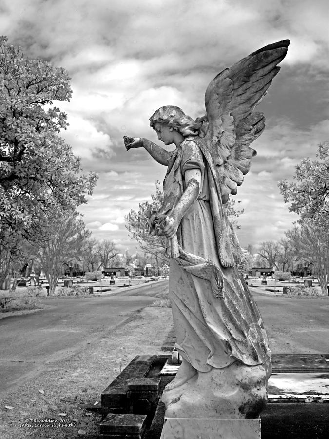 Angel Photograph - Magnolia Cemetery in Mobile Alabama by Terry Reynoldson