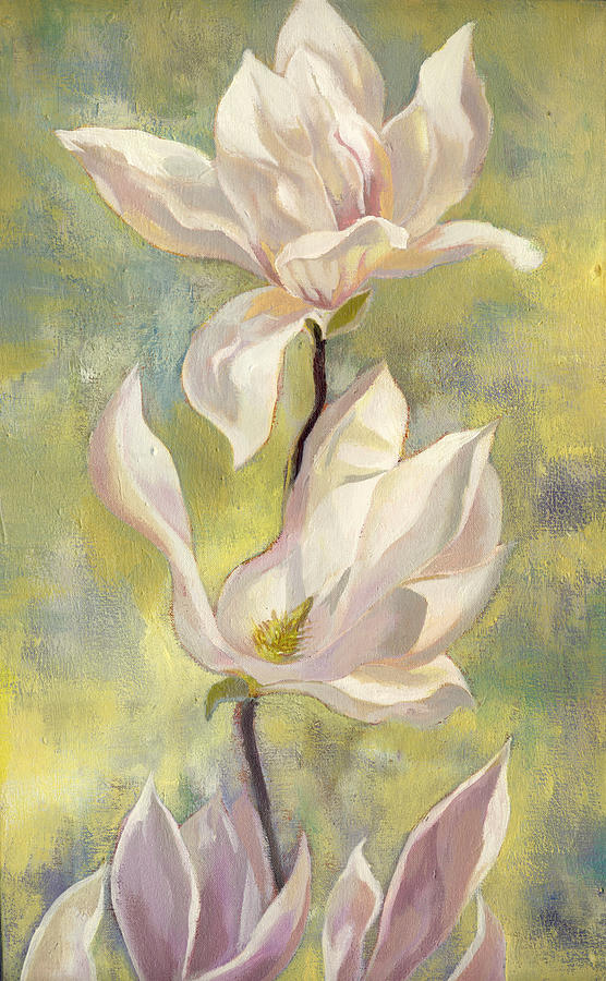 Magnolia Movie Painting - Magnolia in garden by Alfred Ng