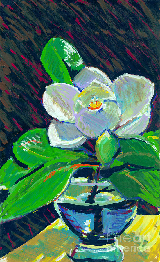 Magnolia in Water Painting by Candace Lovely