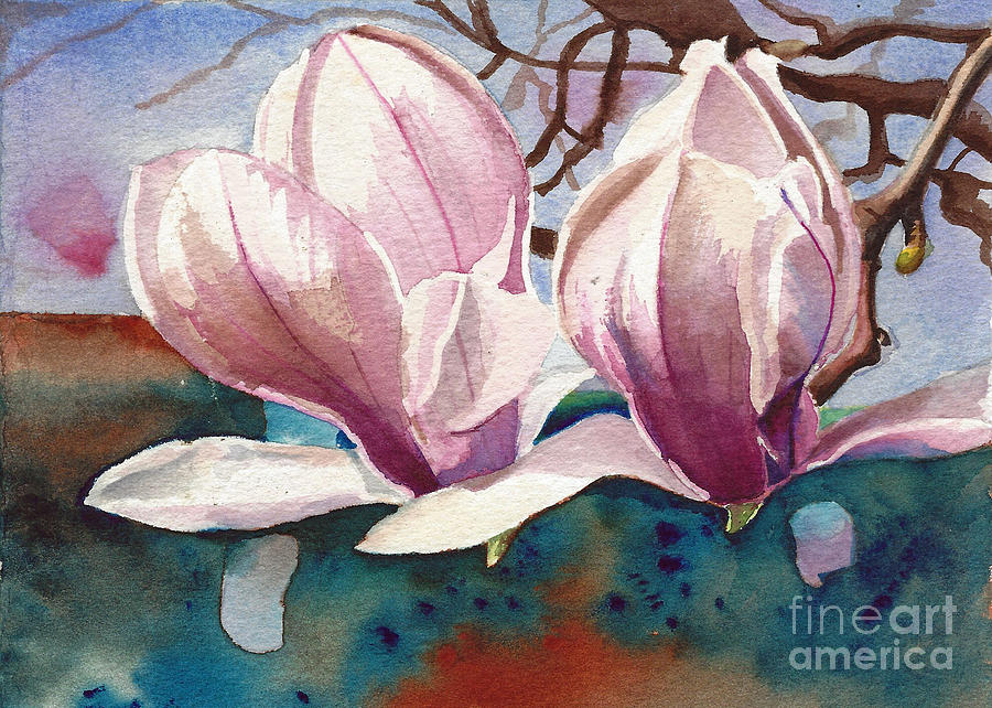 Magnolia Morning Painting by Daniela Easter