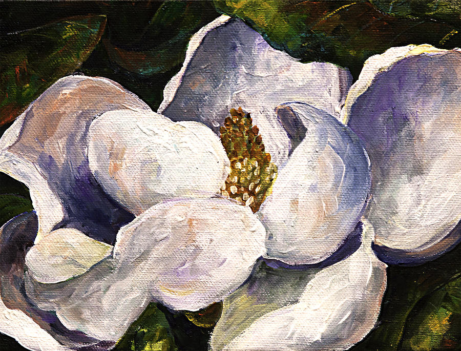 Magnolia Painting by Sally Quillin