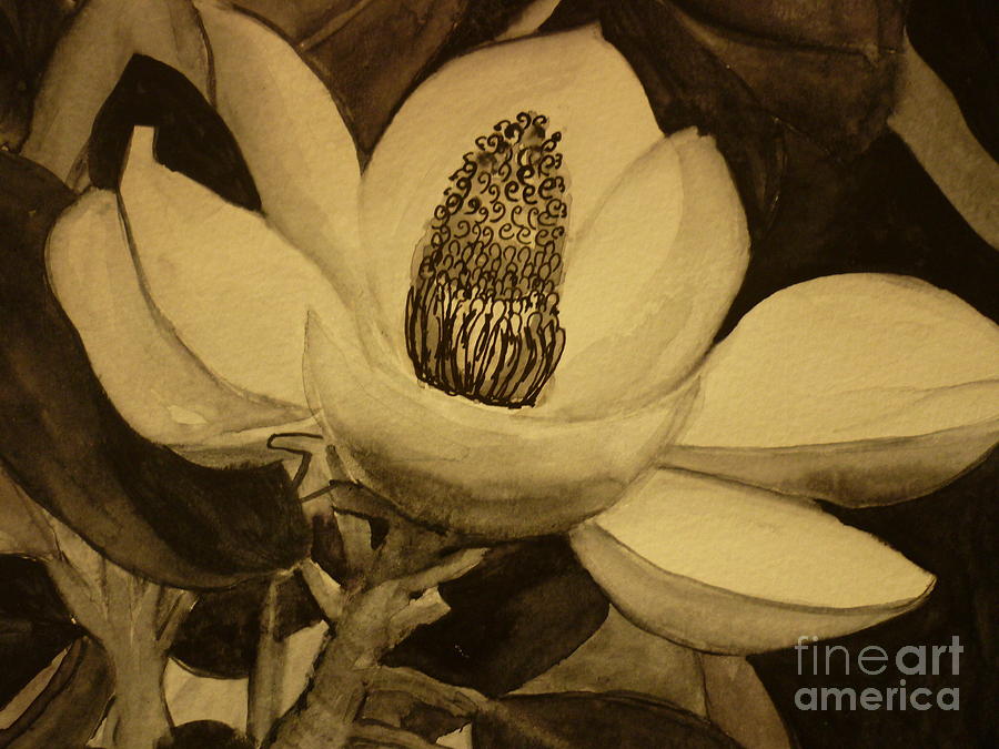 Magnolia Painting by Therese Alcorn