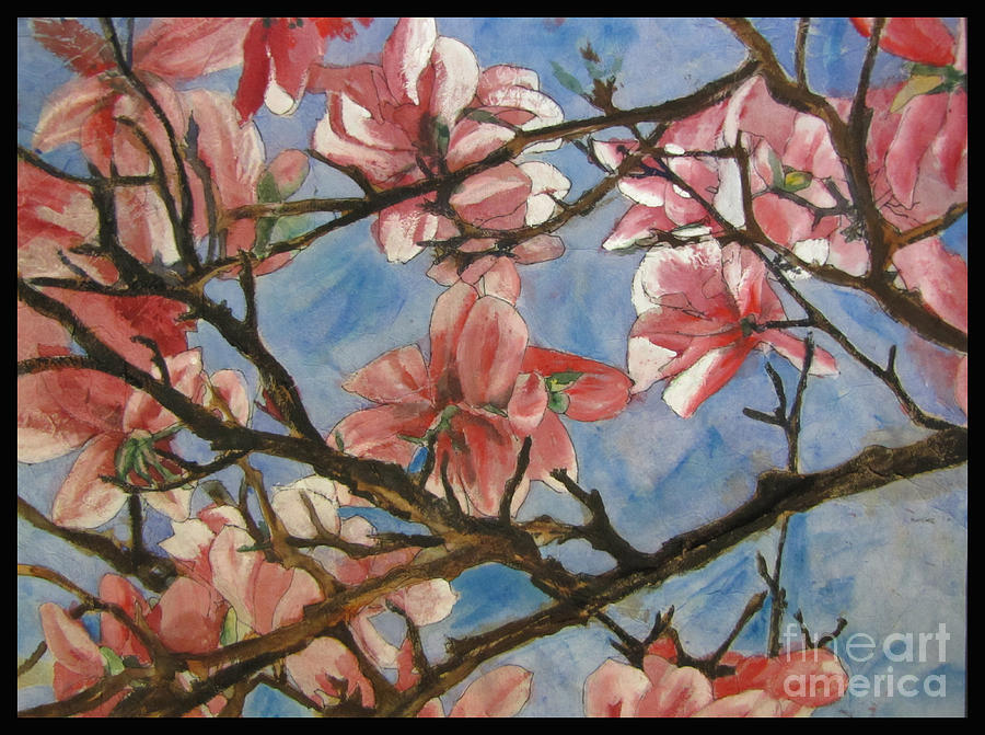 Magnolia Tree Painting by Bev Morgan