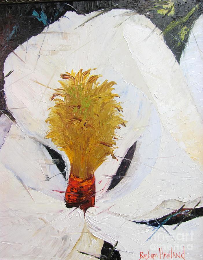 Magnolia UP Close Painting by Barbara Haviland
