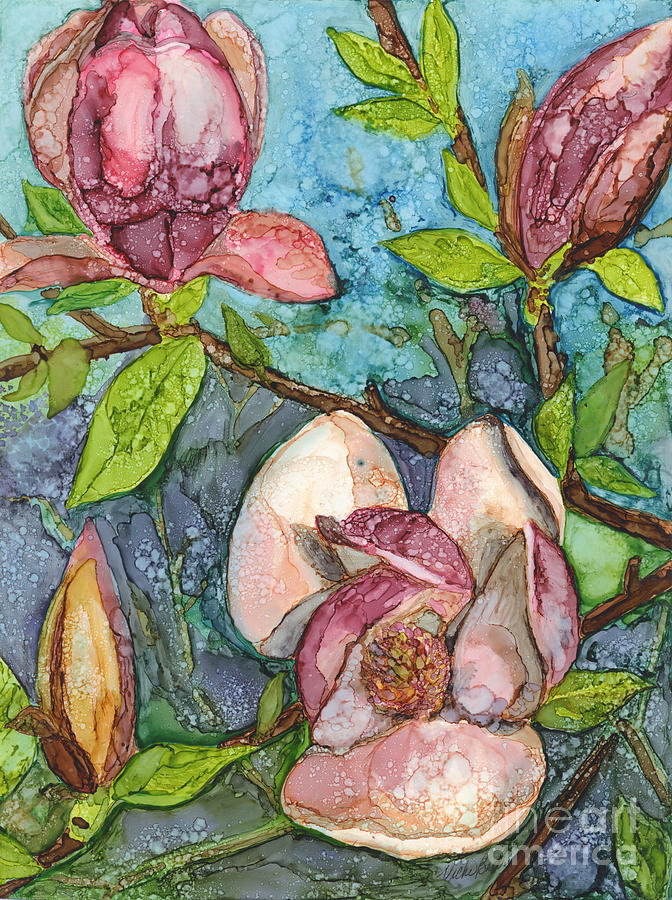 Magnolias Painting by Vicki Baun Barry