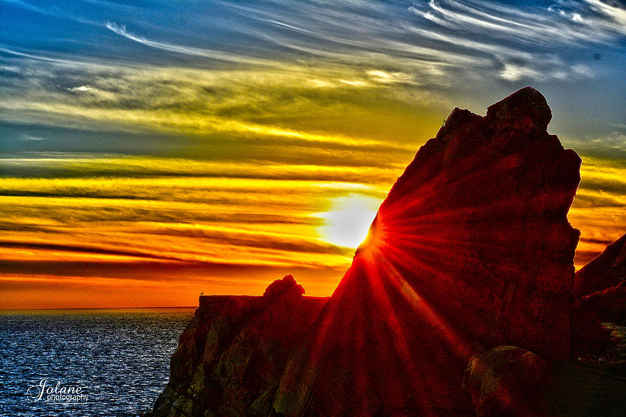 Mugu Rock Sunset Photograph by Jody Lane