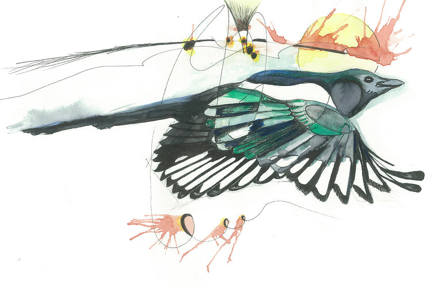 Magpies Mixed Media - Magpie by Gregory Ellis