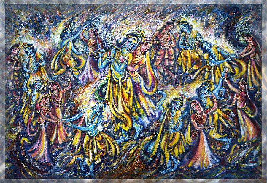 Peacock Painting - Maha Rass by Harsh Malik