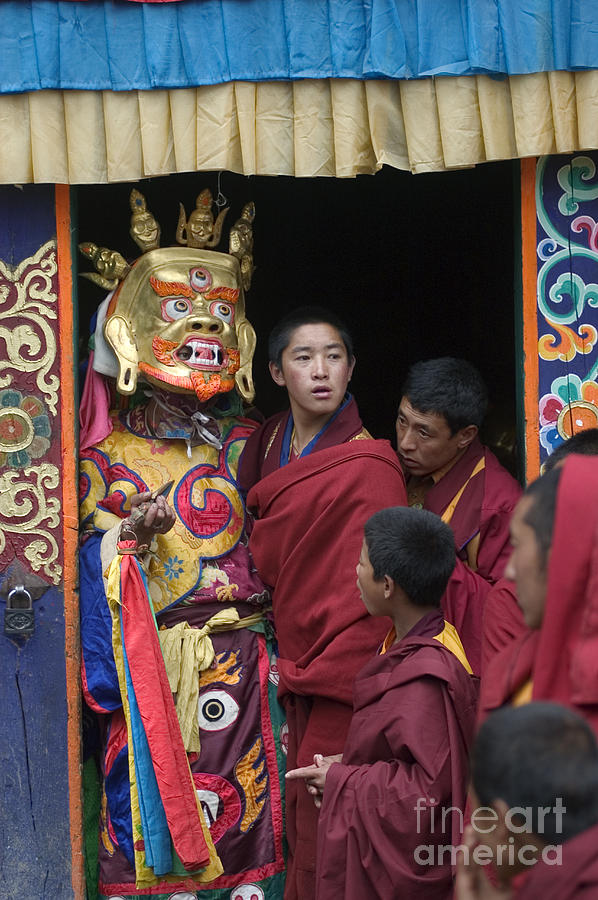 Mahankala Masked Dancer - Kham Tibet Photograph by Craig Lovell