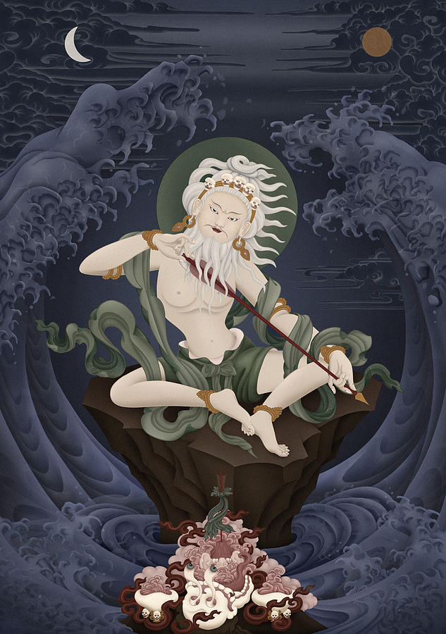 Saraha Painting - Mahasiddha Saraha by Ben Christian Saraha Painting - Mahasiddha Saraha by Ben Christian