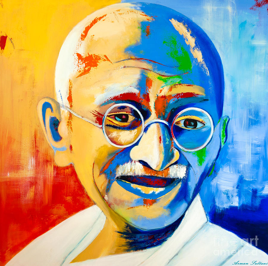iconical gandhi color photo