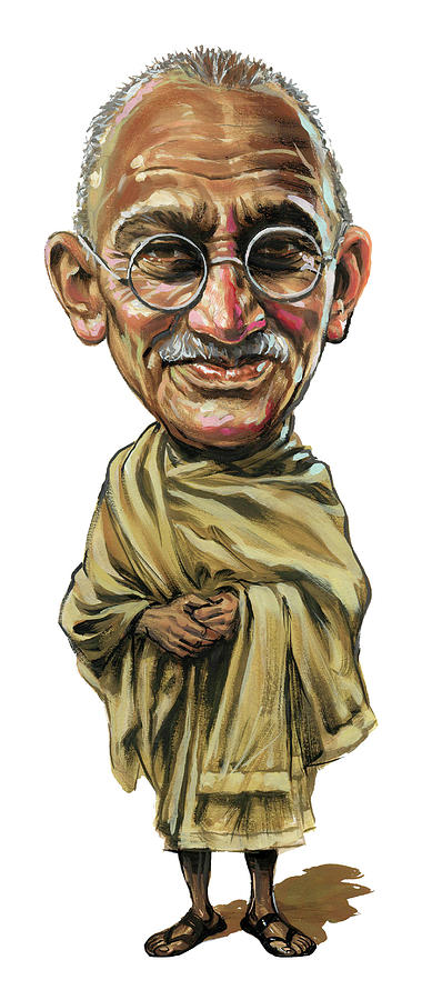 Mahatma Gandhi Painting by Art  