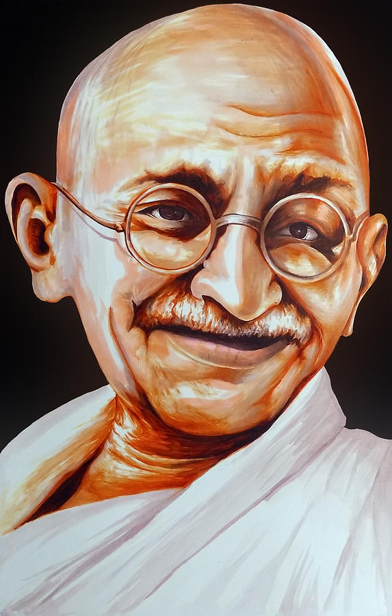 GANDHI / MAHATMA GANDHI / FATHER OF NATION / Portrait Sket… | Flickr