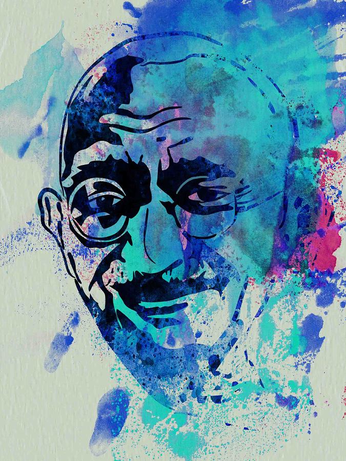Mahatma Gandhi Painting - Mahatma Gandhi Watercolor by Naxart Studio