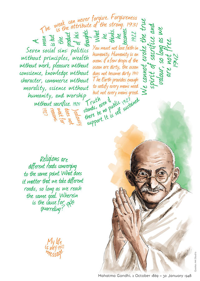 Gandhi Jayanti Drawing || Gandhi Jayanti Poster || How To Draw Gandhi  Jayanti Poster - YouTube
